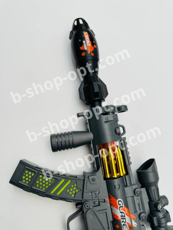 Игрушечный автомат с дымом, светомузыкальный